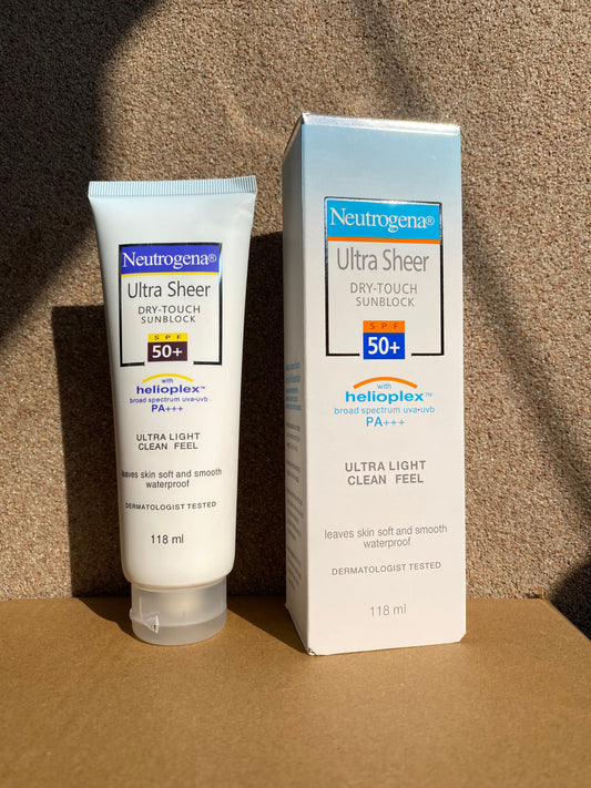 Neutrogena Ultra Sheer Dry Touch Sunblock  SPF 50+  (large size )