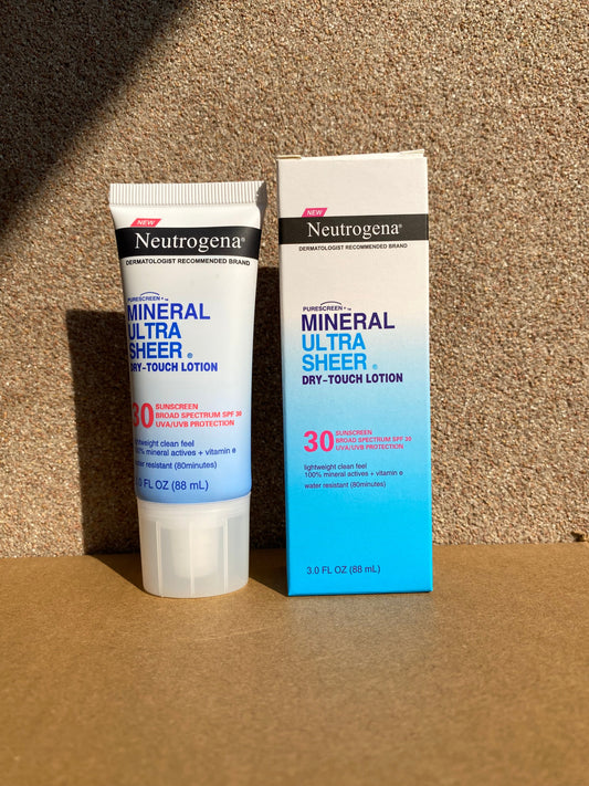 Neutrogena Mineral Ultra Sheer Dry Touch Lotion sunscreen spf 30