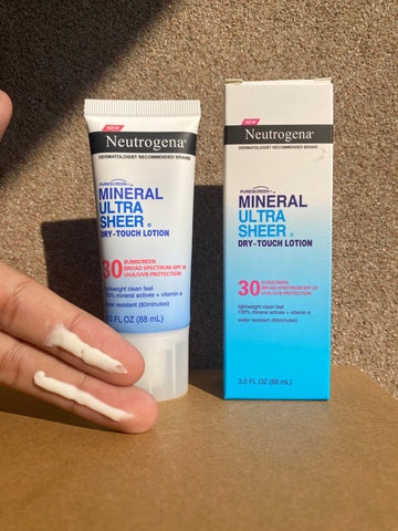 Neutrogena Mineral Ultra Sheer Dry Touch Lotion sunscreen spf 30